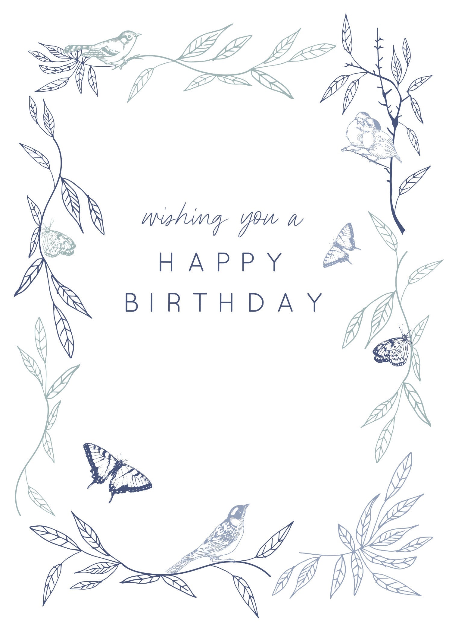 Greeting Card Dainty - BUTTERFLY GARDEN
